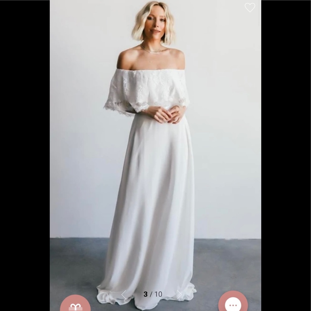 NWT Baltic Born Gloria lace chiffon gown